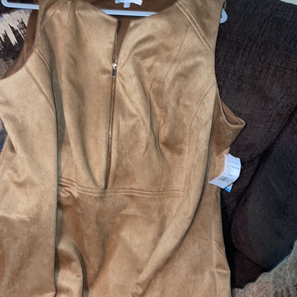 Brand New Suede Look woman tan dress size 20w Beautifully soft feel ✨✨✨ - Picture 2 of 6